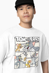 Tom Jerry Comic Oversized T-Shirts